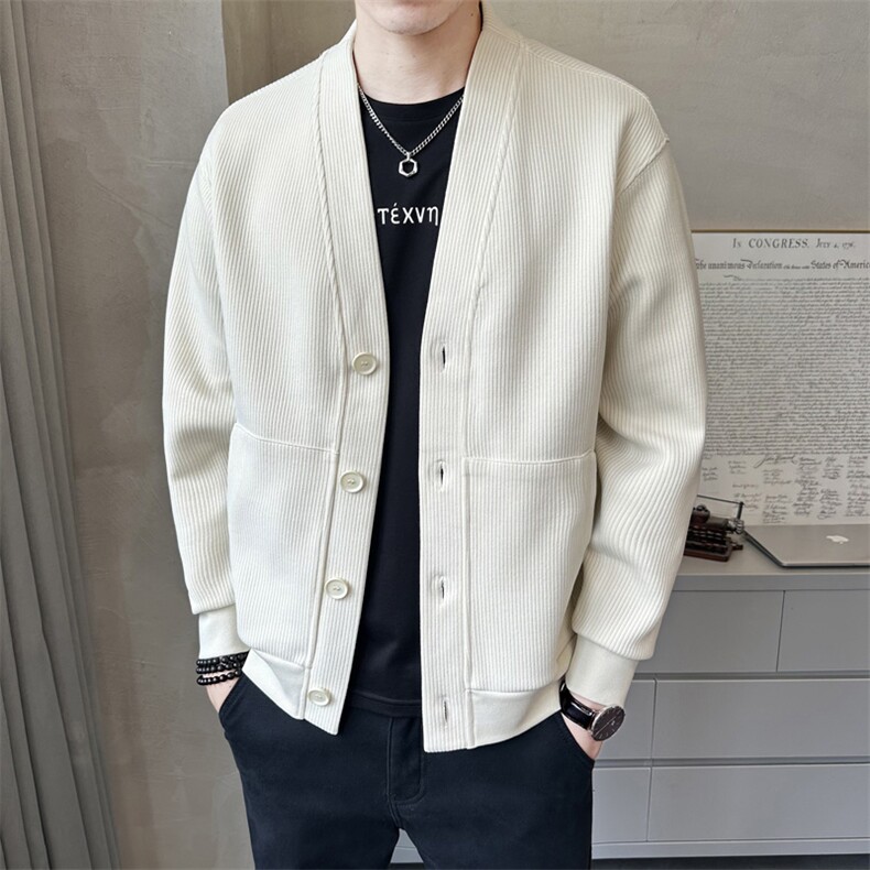 秋季短款针织衫外套时尚休闲开衫男款K5801-P108,男装针织衫/毛衣,电商A239