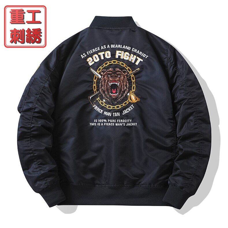 美式潮牌宽松版型飞行服时尚潮牌户外运动休闲加棉,男装夹克,星座210-5(原414-2)
