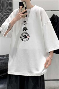 Q11070-P30 春夏季七分袖t恤男大码五分袖男短袖中袖   大皂风图片