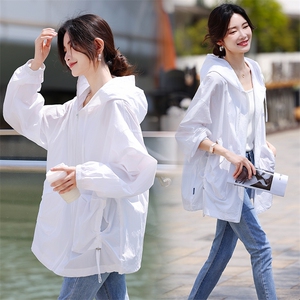 【有防晒报告】轻薄防晒衣女夏宽松大码防紫外线户外防晒服外套图片