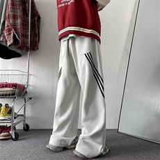 美式条纹抽绳休闲裤男生户外高街潮流小众长裤EBK26P40，男装休闲裤，星座1116-2