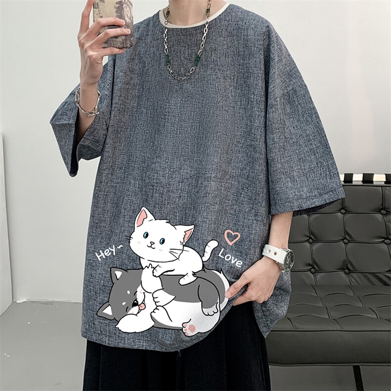 风复古亚麻短袖男棉麻t恤男半袖ZT71300-P35,男装T恤,电商A040