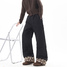 【现货】XZ612-K528-特P53冬季棉裤葫芦纹豹纹羊羔绒滑雪裤，男装棉裤，星座612