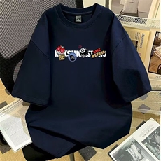 短袖t恤男女夏季设计感徽章印花高级情侣上衣半袖衫TM496，男装T恤，星座1116A（原606A-3）