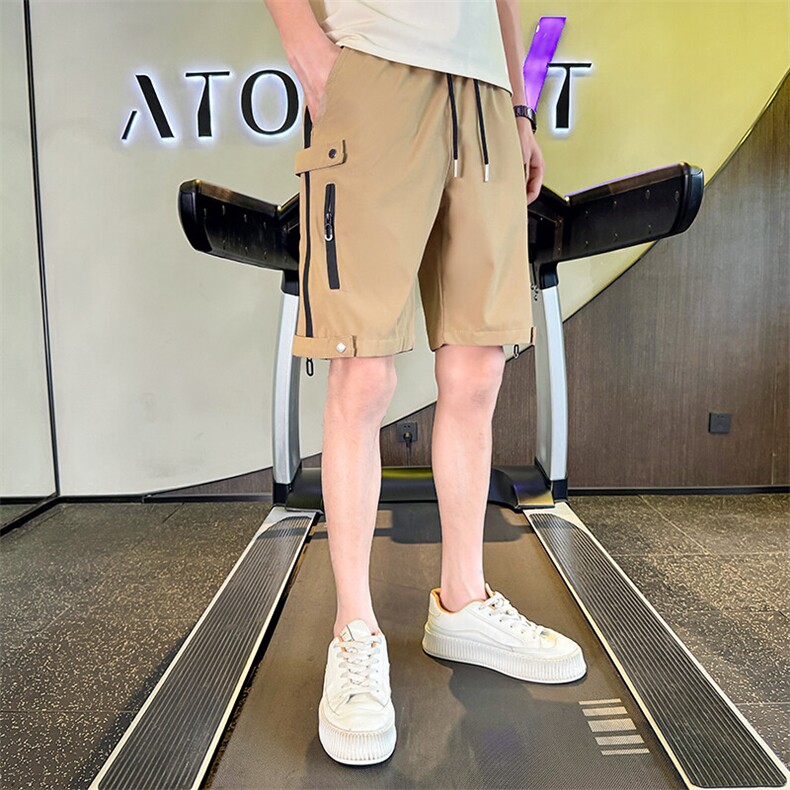 2025上新男士短裤美式潮牌高级设计感拉链装饰五分裤P25-P38控58,男装牛仔裤,星座301B-1