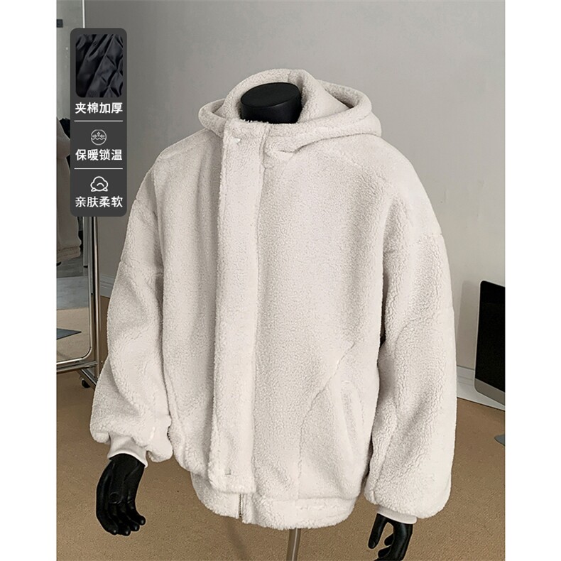 街头时髦高级感毛衣极简设计复古羊羔绒高街外套HY676TP98，男装针织衫/毛衣，电商A102B