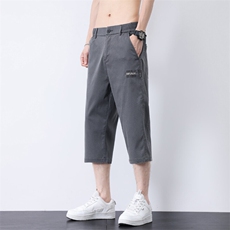 2025夏季新款男士七分裤冰丝裤时尚休闲马裤潮流男裤子DK628，男装休闲裤，星座224-3