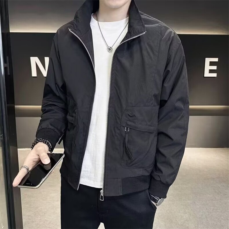 网络图男士外套新款2025潮牌工装立领夹克,男装夹克,星座410-7