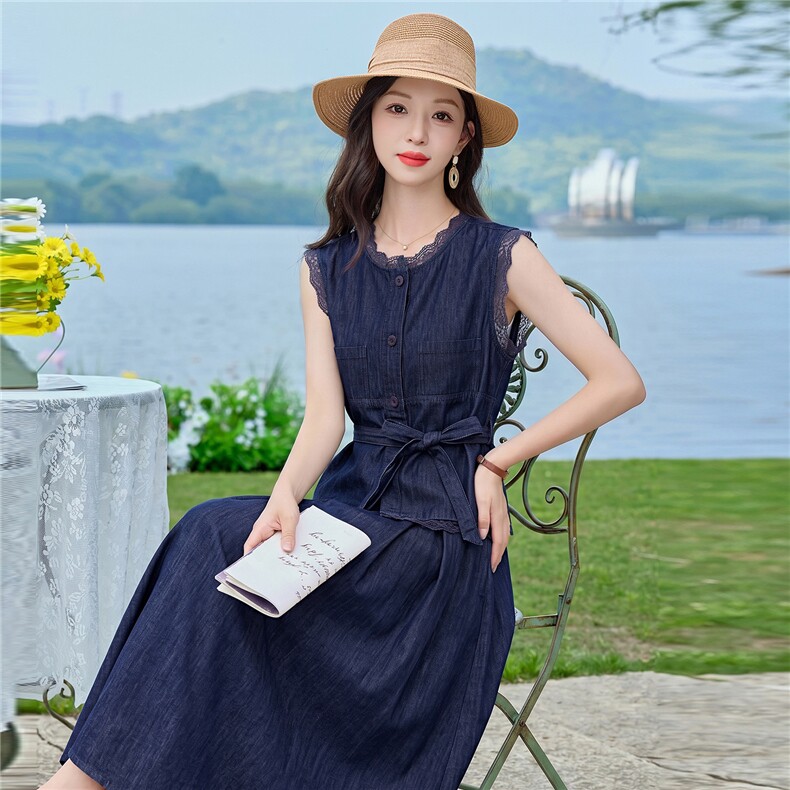 2026夏装新款简约时尚蕾丝花边休闲套装套裙,女装套装/套裙,美沁