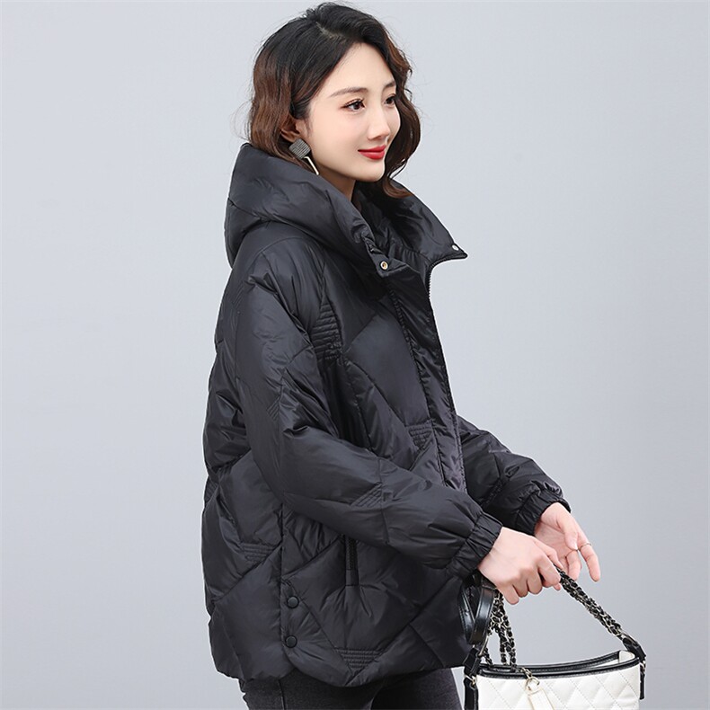 2025冬季时尚简约优雅休闲潮流轻盈保暖羽绒服,女装羽绒服,独衣靓