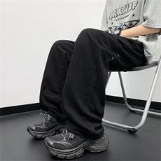 夏季潮牌直筒休闲裤2024新款日系复古宽松长裤男现货K7944-P38，男装休闲裤，星座512-3