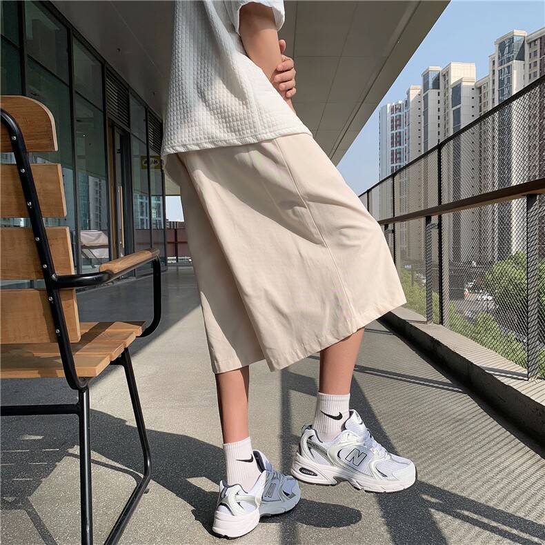 新款日系少年感原宿直筒工装短裤男ins百搭裤五分裤 K677-P30图片