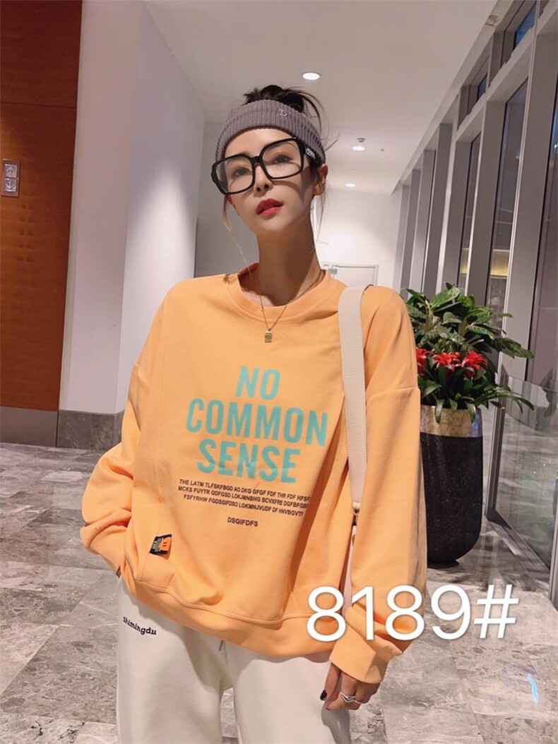 2022新款春款彩色字母卫衣，女装卫衣/绒衫，柏旺阁