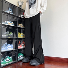 美式高街cleanfit潮流褶皱垂感拖地西裤B315-K24322-特p35控68，男装西裤，电商B315