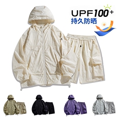 UPF100+有报告凉感轻薄透气套装防晒服两件套HS622-P75，男装防晒衣，星座1206（原A206）