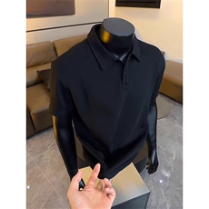 解构拼接翻领polo衫短袖肩t恤宽肩显壮半截袖TX171特P43，男装Polo衫，星座908-1