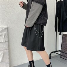 短裤夏季ins网红超火直筒休闲五分裤港风痞帅学生中裤K1259-P28，男装休闲裤，星座512-4