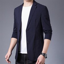 中年商务休闲西服男士单西外套春秋季时尚百搭西装免烫上衣，男装西服，电商B212（原钱塘6029）