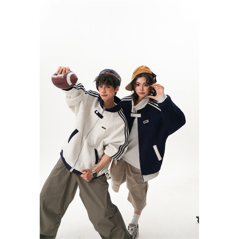 网图美式潮牌加绒运动卫衣青少年学院夹克外套221-5/WY11/P58,男装夹克,星座221-5