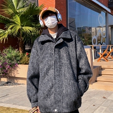 冬季加棉加厚阿尔巴卡呢子带帽宽松中性港风男女外套M897-P138，女装短外套，电商A170