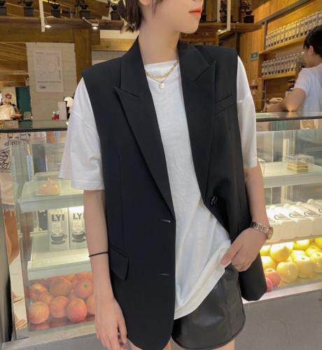 西装马甲黑绿两色，女装西装，mona 茉奈