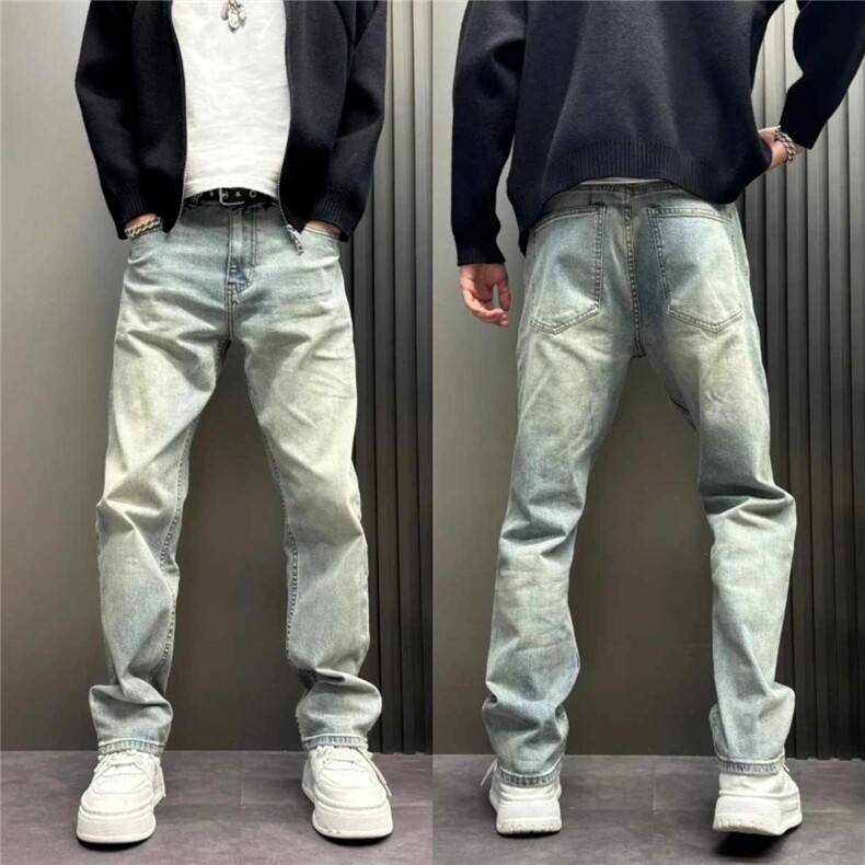 1506/QK8950/P512026秋冬新款宽松男美式痞帅网红直筒复古长裤,男装休闲裤,星座1506