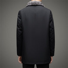 DLSN8813冬季新款男士派克服水貂内胆皮草中长款风衣P1550，男装风衣，电商B360A（原721A）