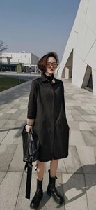 2022春季拼格休闲风衣图片