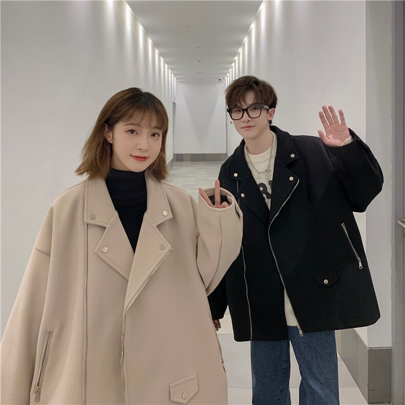 情侣2025新款毛呢外套男女韩版潮流星座812-F352P108,女装短外套,星座812