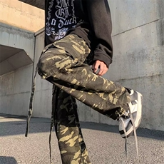 迷彩工装裤男女hiphop大口袋直筒拖地休闲裤oversize潮A7073-p49，男装工装外套，星座1008-2