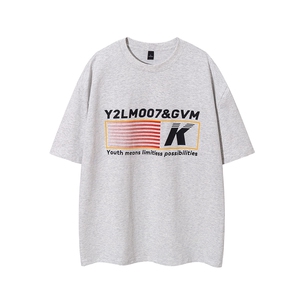 白底条纹印花设计潮大码M-5XL短袖T恤男DT77779P18块特价控38图片