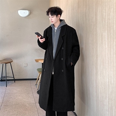 翻领男装呢子风衣中长款宽松型冬季加棉保暖外套潮A071-F10-P145，男装风衣，电商A071