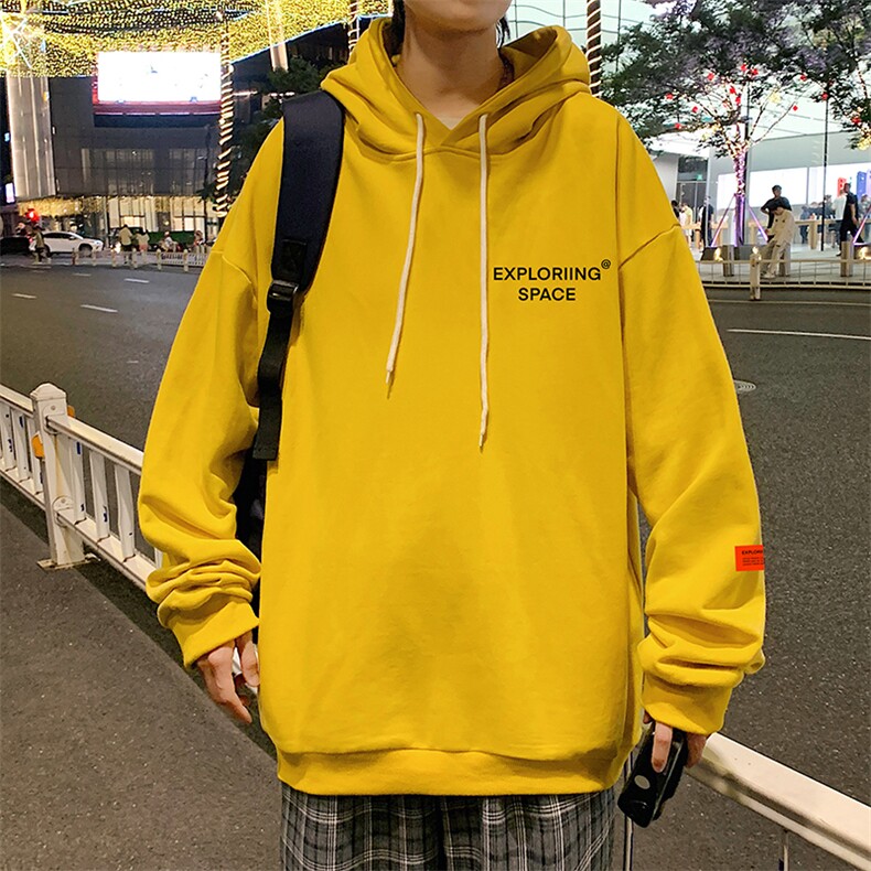 WY2244-P35纯棉连帽卫衣男大码运动帽衫宽松薄外套男NASA,男装卫衣,电商A040