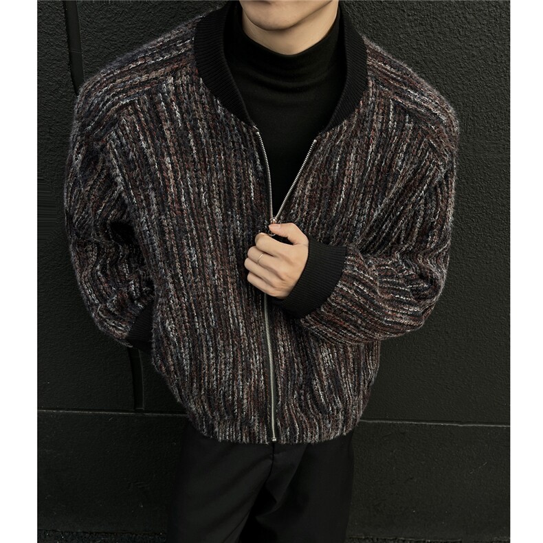 织线毛呢冬季厚实棒球领外套潮牌简约上衣966p115，女装短外套，电商A458A