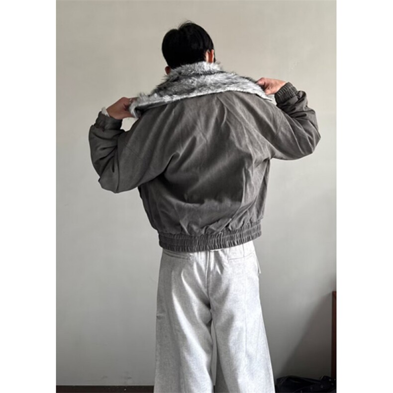 羊羔绒毛棉袄男士冬季加厚加绒棉衣冬装情侣棉服外套M8224,男装棉衣,星座1116A（原606A-3）