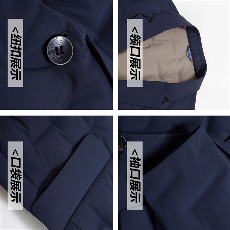 CH22056钱塘2020-2中年男士时尚休闲简约冬季厚款羽绒西服P240,男装羽绒服,钱塘207-2