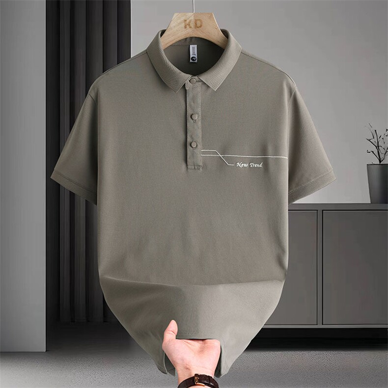 抖音直播夏季男士商务休闲潮流百搭翻领POLO衫短袖T恤2503P42，男装T恤，电商B226