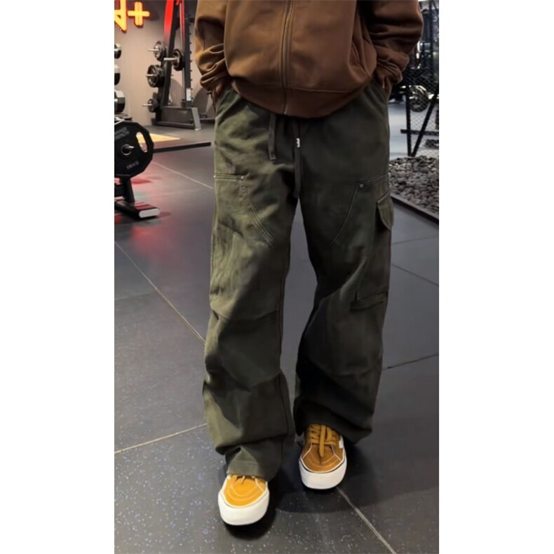 现货2026春装洗水工装裤宽松阔腿裤休闲长裤K0601，男装工装外套，星座1212
