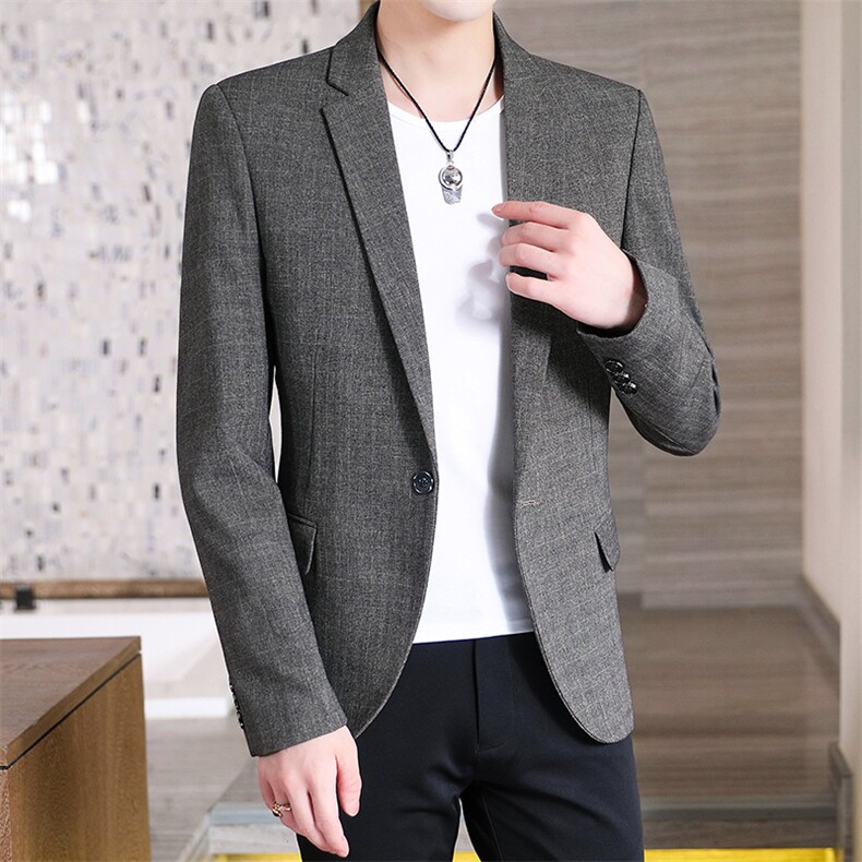 2021秋冬新款男士商务休闲西服男西装简约纯色便服单西XF286-P85,男装西服,星座217-4