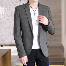 2021秋冬新款男士商务休闲西服男西装简约纯色便服单西XF286-P85，男装西服，星座217-4