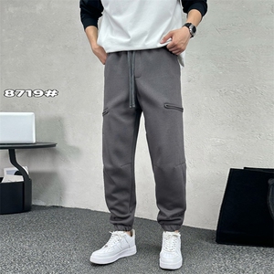 高级感时尚美式束脚休闲裤 男运动长裤 A329-K8719-P65图片