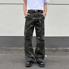 重磅秋冬复古水洗迷彩直筒裤工装休闲裤A436-6252H-P85125，男装工装外套，电商A436
