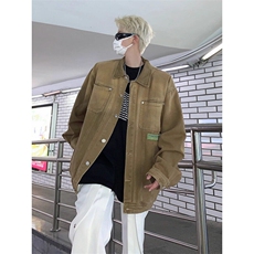 春季美式复古vibe做旧牛仔外套痞帅工装夹克外套-NC103，男装工装外套，星座1002-2