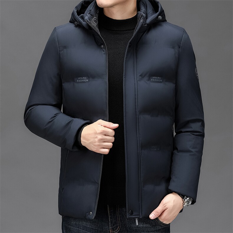 NN2382钱塘2020-3商务休闲简约冬季厚款中年男士棉衣外套P95图片