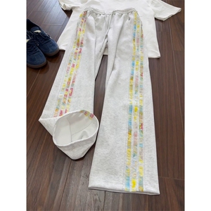 彩色花卉三条杠卫裤休闲裤ZK0421-特批30图片