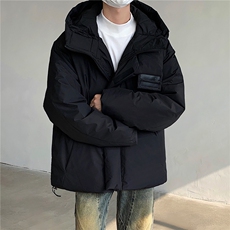 基础款工装棉服冬季情侣连帽宽松保暖外套休闲外套D387P118，男装棉衣，电商A335-1（原A458）