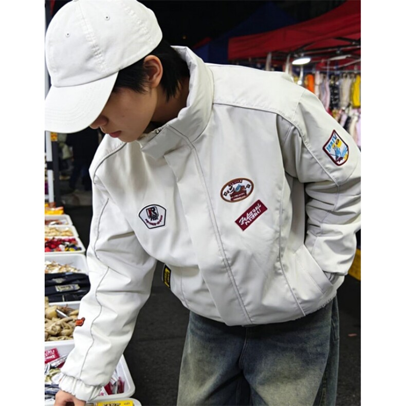 棒球服外套男女春秋2026新款设计感情侣休闲立领夹克MJ601,男装夹克,星座1116A（原606A-3）