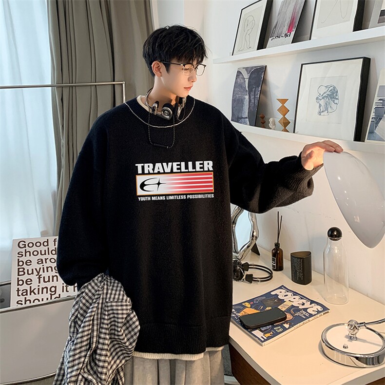 假两件毛衣男大码加绒针织衫男毛线衣M80362-P55加绒P70,男装针织衫/毛衣,电商A040