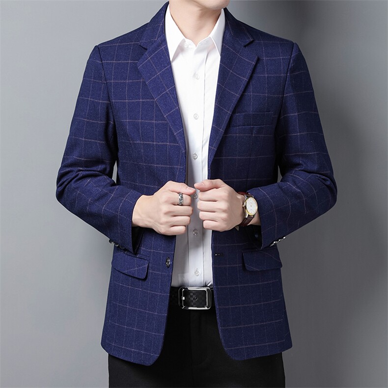男装商务休闲西服2023春季中青年男士宽松西装小西服潮外套爸爸装图片