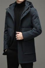 冬季新款保暖男士白鹅绒可脱卸内胆羽绒服连帽外套NRZ99803-P395，男装羽绒服，电商B212（原钱塘6029）